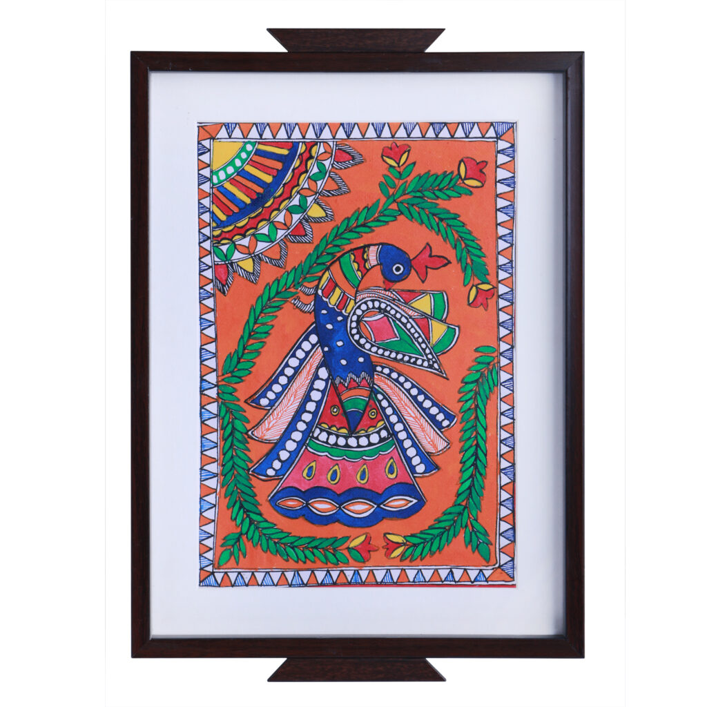 Imithila Ethnic Madhubani Folk Art Handpainted Serving Tray Buy