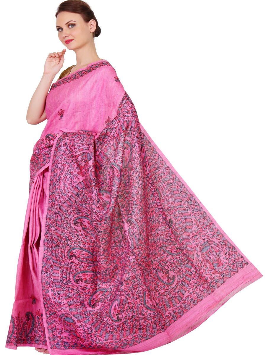 Buy Madhubani Tussar Silk Sarees Online Buy Online Indian Authentic