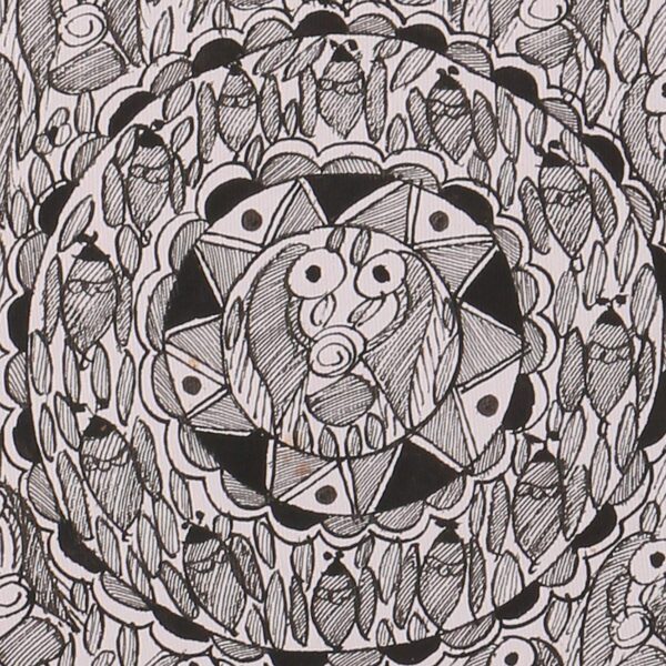iMithila Beautiful Mithila Painting of Life on a Tree in Godna Tattoo Style - Image 3