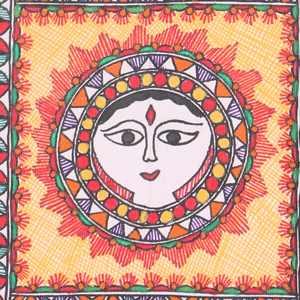 iMithila Madhubani Handpainted Small Serving Tray - Image 3