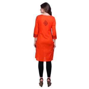 iMithila Handpainted Madhubani Self Design Women Stitched Kurti - Image 3