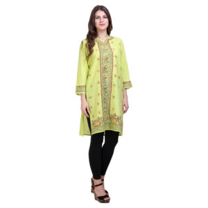 iMithila Handpainted Madhubani Self Design Women Stitched Kurti - Image 4