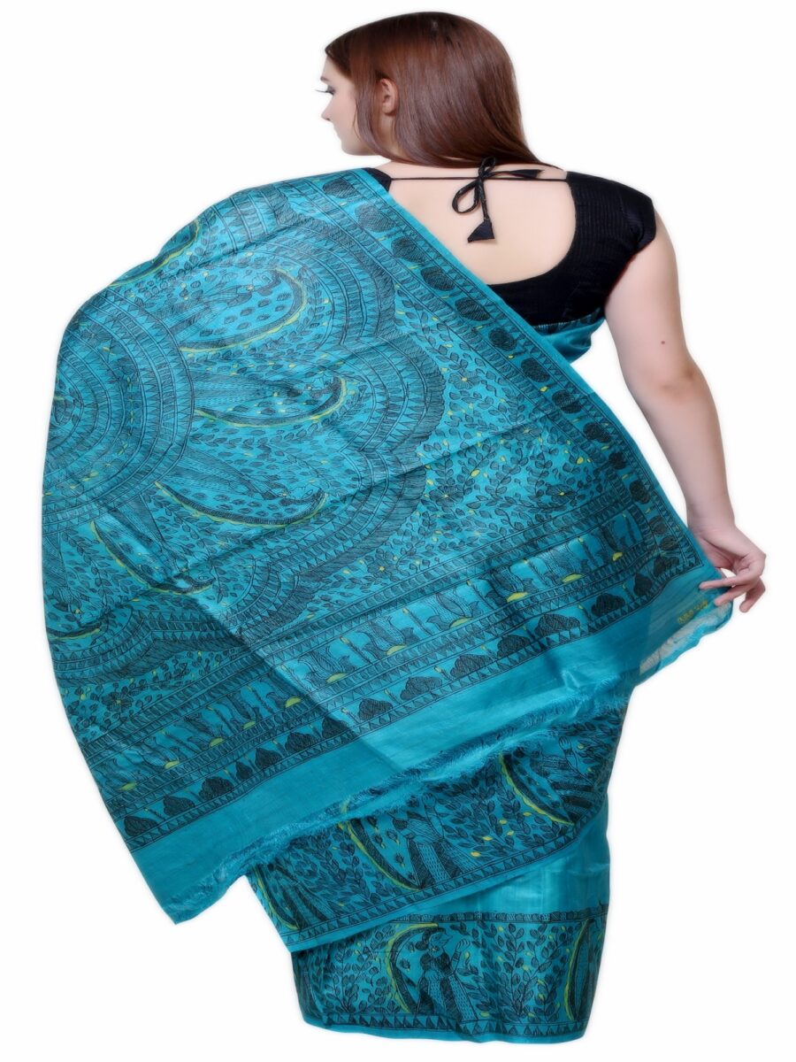 Madhubani Painting Silk Sarees Online | Buy Online Indian Authentic ...