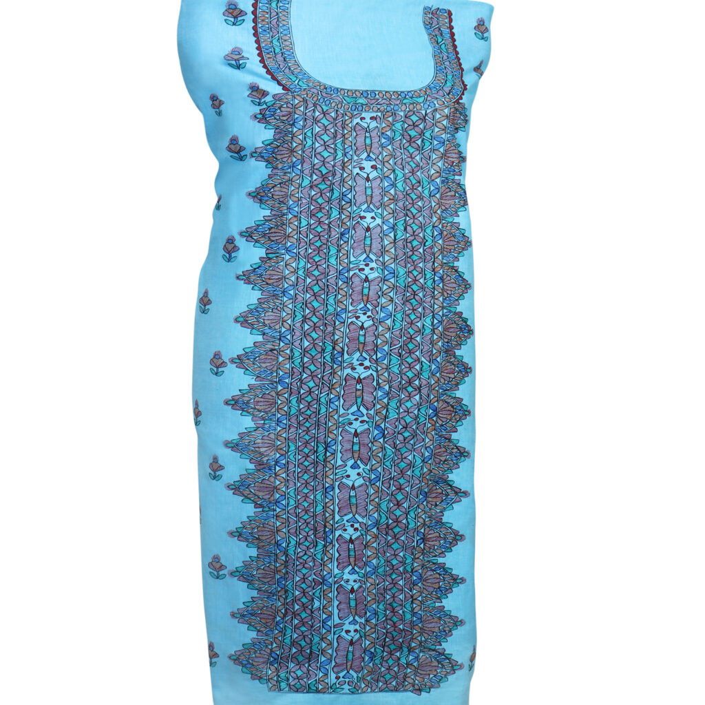 Buy Madhubani Pure Cotton Kurta Material for Women online | Buy Online ...