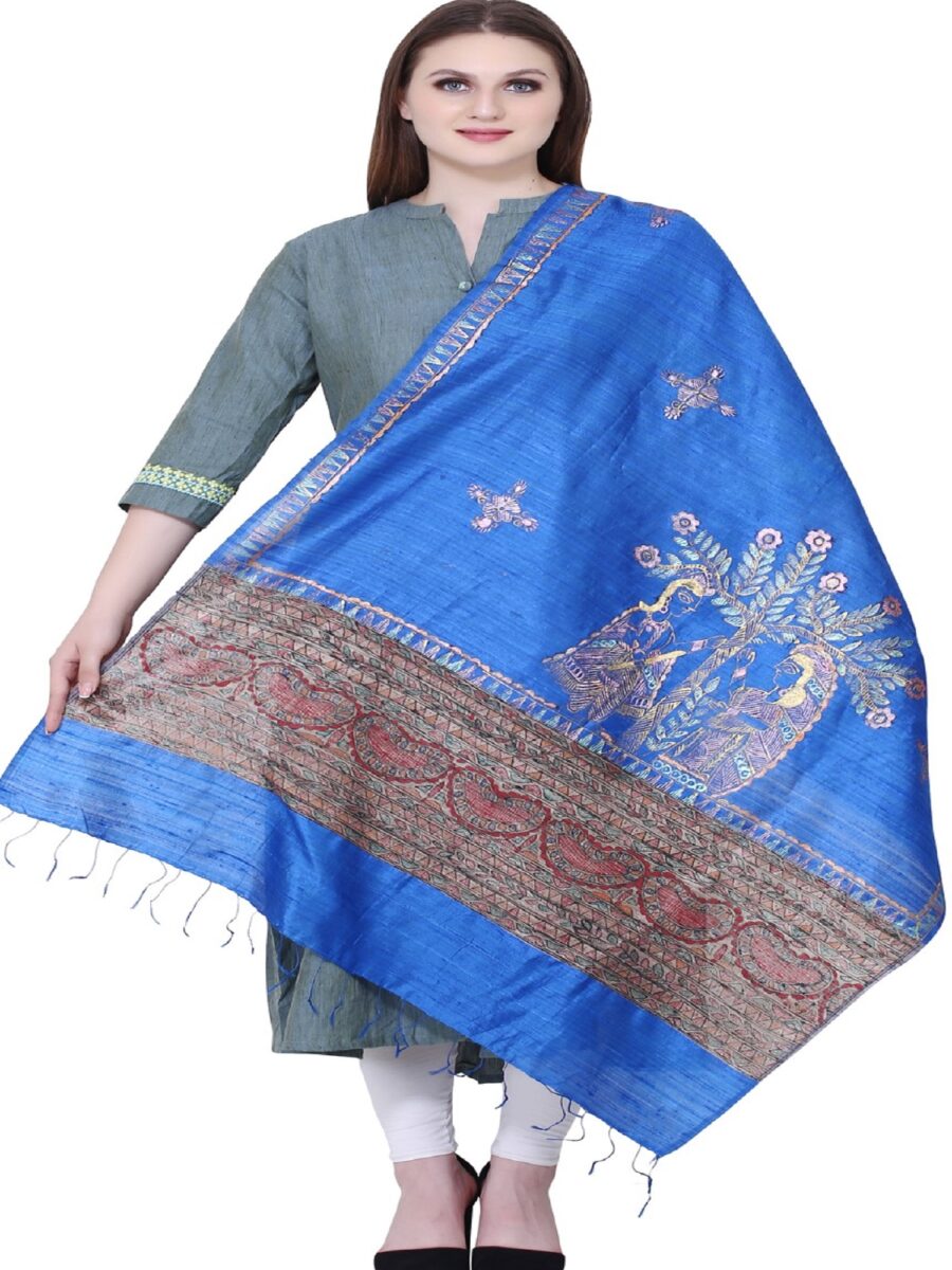 Buy Madhubani Silk Dupatta For Women Online 