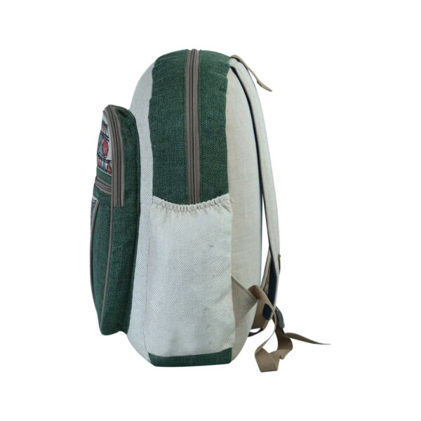 iMithila Madhubani Art Hemp Jute Cotton Laptop Bag - Image 6