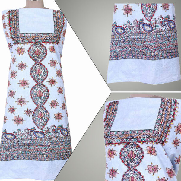 Elegant Pure Cotton Hand painted Madhubani Kurta - Ikat Pant Optional –  Sujatra