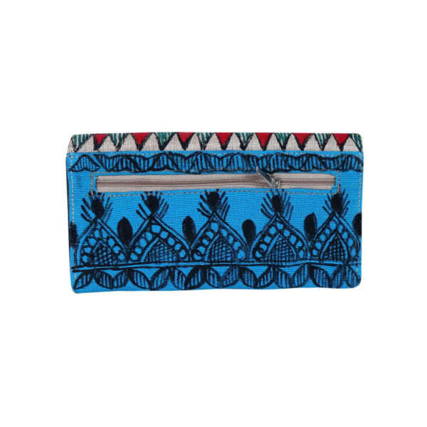 iMithila Madhubani Art' Jute Cotton Clutch Handpainted Motifs - Image 3