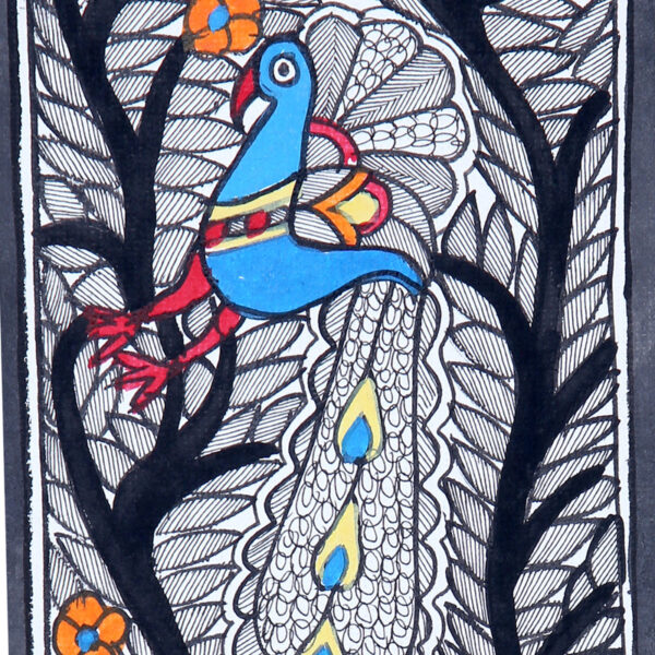 iMithila Authentic Madhubani Handpainted Paintings- Indian Traditional Folk Art -For Office / Home / Kitchen -Combo Pack of 2 Paintings (Unframed) - Image 3