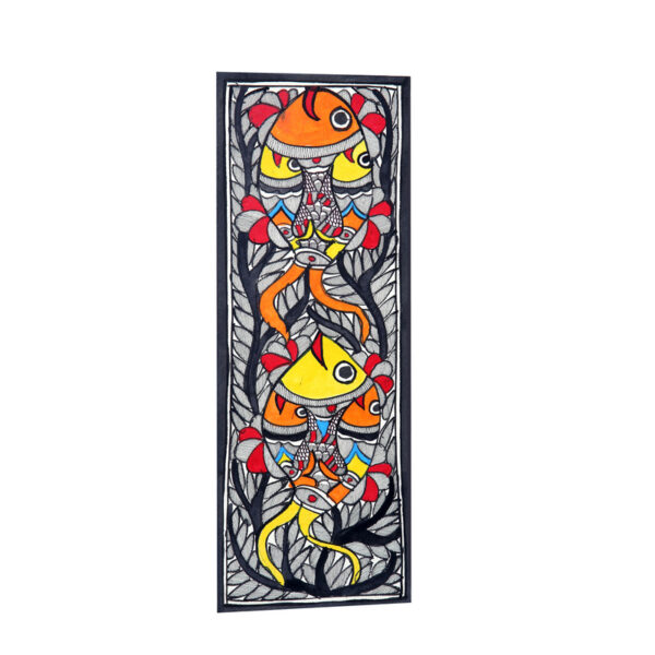 iMithila Authentic Madhubani Handpainted Paintings- Indian Traditional Folk Art -For Office / Home / Kitchen -Combo Pack of 2 Paintings (Unframed) - Image 4