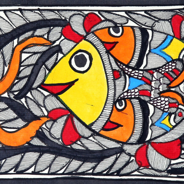 iMithila Authentic Madhubani Handpainted Paintings- Indian Traditional Folk Art -For Office / Home / Kitchen -Combo Pack of 2 Paintings (Unframed) - Image 5