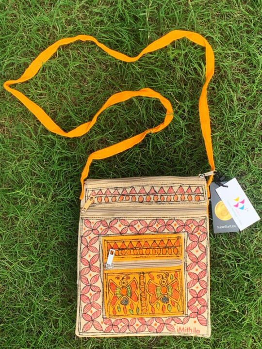 Flipkart.com | MithiLalitya Jute Bags Handpainted Madhubani Art  Multipurpose Bag - Multipurpose Bag