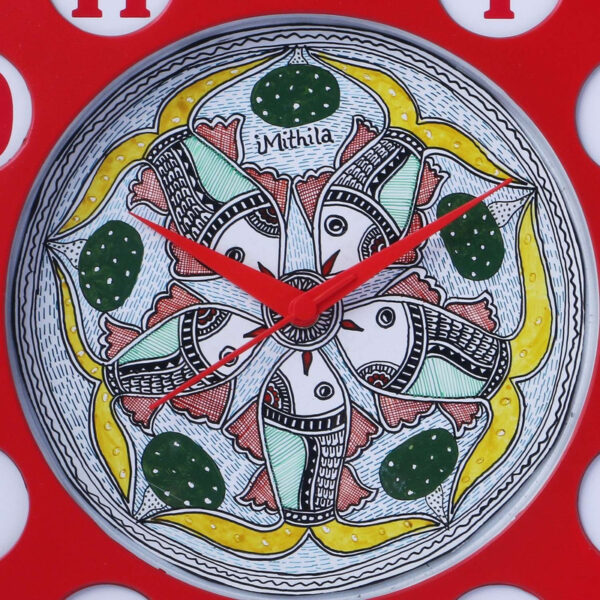 Madhubani Wall Clock with Evolution of Life - Image 4